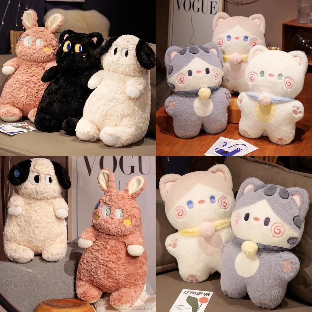 Cute Dog Sweating Doll Big Eyes Cat Plush Toy For Kids Birthday Gift Decor And