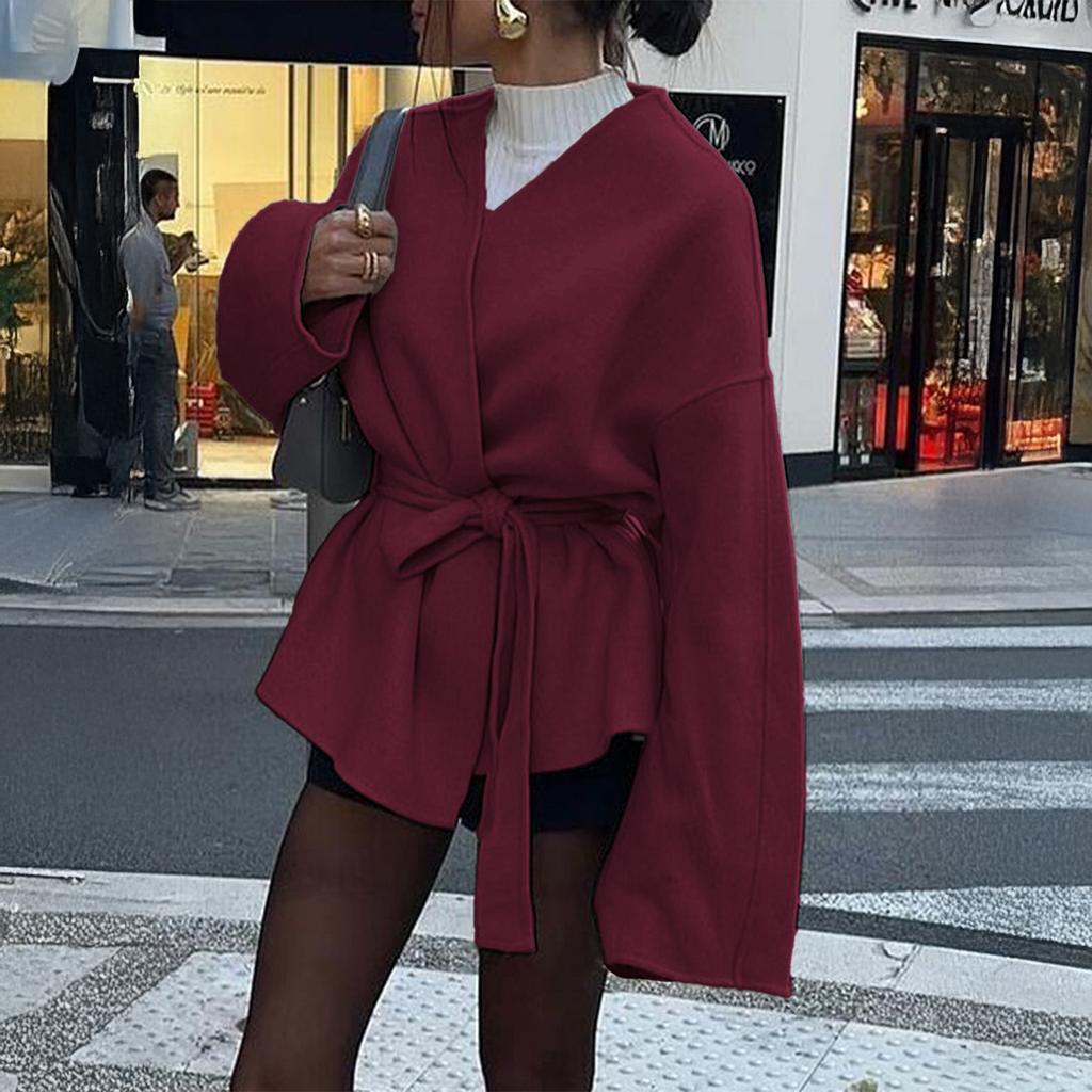 Элегантный блейзер на шнуровке с длинным рукавом Женский Осень/Зима 2025