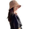 Korean-style hollow bucket hat, versatile for spring and summer, popular for outings, foldable, Japanese-style, large brim, sun protection, sunshade