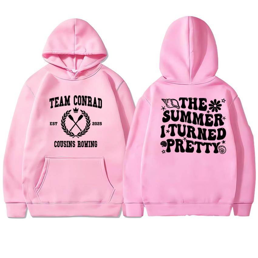 Harajuku Fashion The Summer I Turned Pretty Double Sided Printed Hoodies New Unisex Fleece Sweatshirt Men Women Fleece Pullover