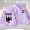 Dragon Tamer Cartoon Print New Style Children's Zippered Hooded Sweatshirt for Boys Casual Jacket Autumn/Winter Coat Sweatshirt