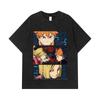 275 GSM Washed T-shirts 100% Cotton Haikyu V9 Dumpster Battle Print Unisex Heavy Cotton T Shirt