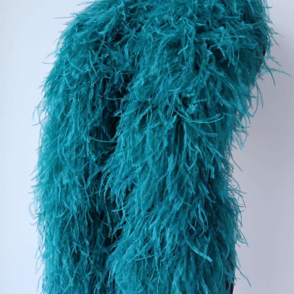 DIY 1 3 6 10 20Ply Natural Ostrich Feathers Boa 2 Meter Fluffy Ostrich feather Shawl for Wedding Party Dress Sewing Decoration Scarf