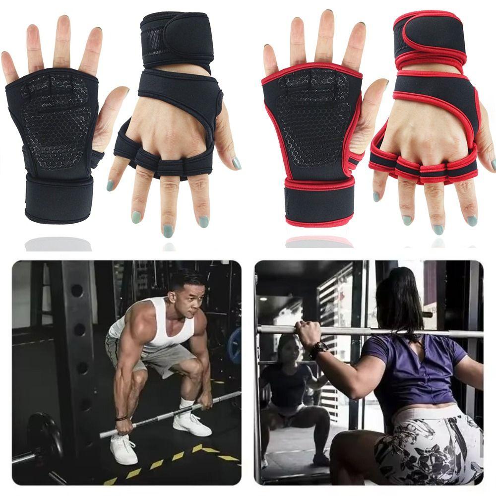 1 пара противоударных тренировочных напульсников, нескользящие перчатки для упражнений и велоспорта для мужчин и женщин