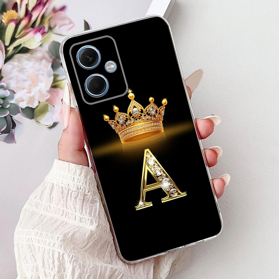 Чехол для Xiaomi Redmi Note 12 5G Милые Буквы Короны Прозрачный Силиконовый Мягкий Тонкий Чехол Для Телефона Redmi Note 12 Pro Plus
