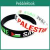 Оригинальный силиконовый браслет Free Palestine с ярким мотивом палестинского флага