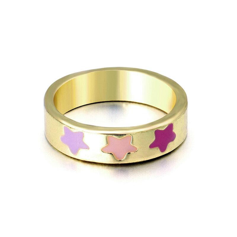 Gold Silver Color Couple Rings Set Heart Butterfly Shaped Women's Ring Fashion Love Jewelry for Women Girls Gift Punk Alloy Ring