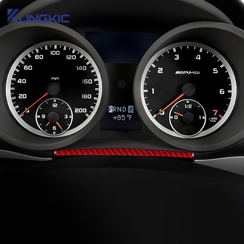 Для Mercedes Benz SLK R171 2004 2005 2006 2007 2008 2009 2010 Рамка спидометра Аксессуары Наклейка-отделка из настоящего мягкого углеродного волокна