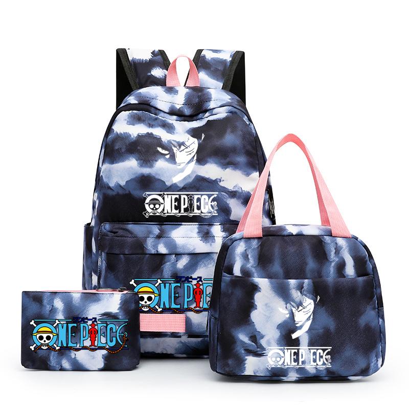 3 шт./компл. аниме цельный рюкзак большой емкости кавайный рюкзак с ланчем сумка пенал для девочки мальчика подростка школьная сумка дорожная сумка рюкзак