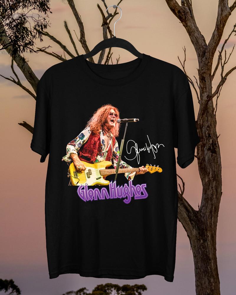 Гленн Хьюз Классический Deep Purple Подарок для фаната Черная футболка всех размеров HE853 Унисекс футболка