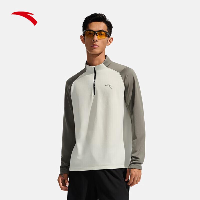 Мужская термо-футболка с длинным рукавом и молнией на половину для бега Anta