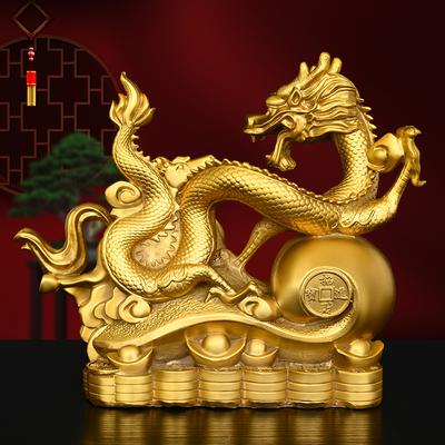 Латунный Дух Дракона и Лошади Китайский Орнамент Дракона Медный Конь Ручной Работы Домашний Декор для Гостиной Подарок