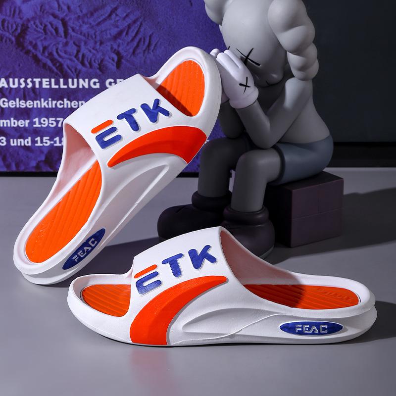 Летние мужские тапочки EVA мягкие уличные пляжные прогулочные тапочки плоские противоскользящие тапочки для душа мужские шлепанцы на толстой подошве