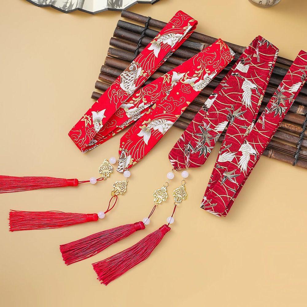 Длинные банты для волос с бантом, китайские ленты для волос, ретро-украшение для волос для женщин