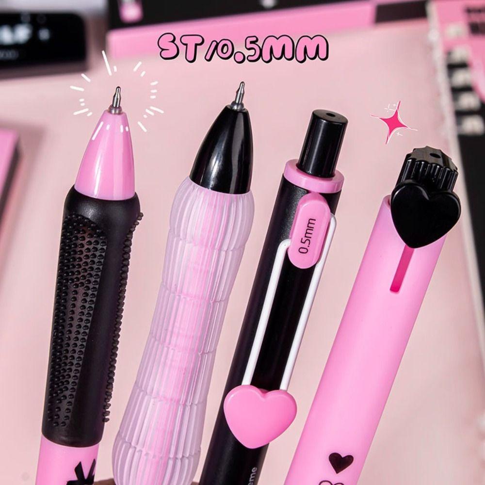 4PCS/Set 0.5mm Black Ink Gel Pen Press Using Ballpoint Pen High Quality Neutral Pen Students