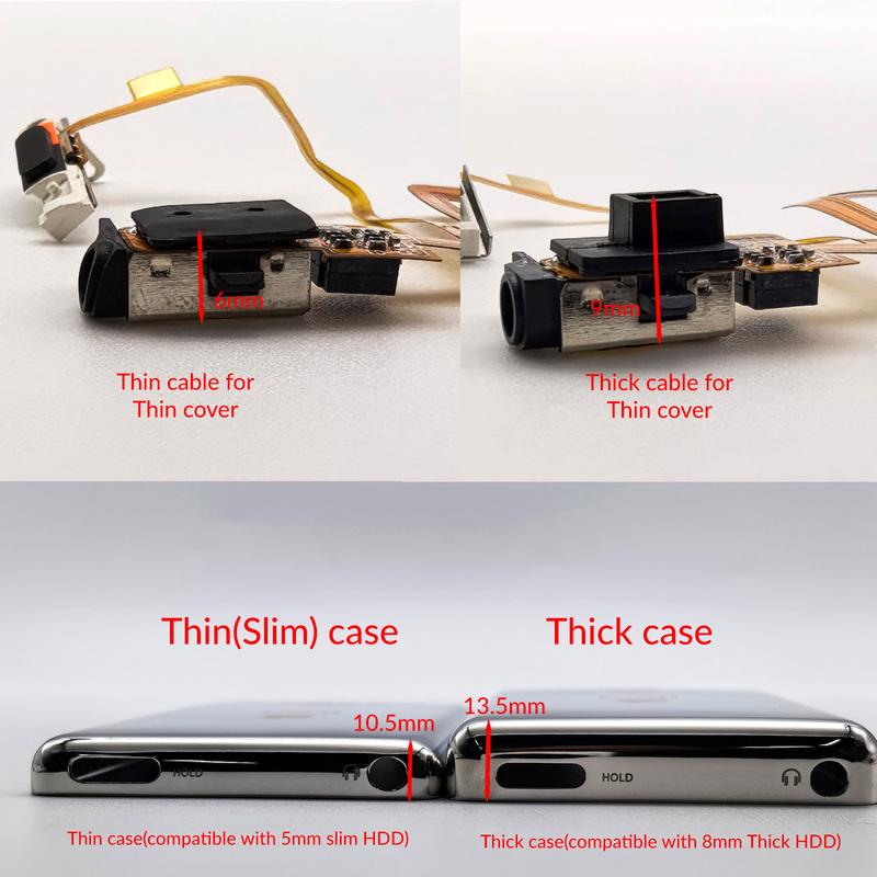 Headphone audio Jack Flex Cable for iPod Classic 6th 7th Video 5th 5.5th 30GB/60GB/80GB/120GB/160GB Thin/Thick Version