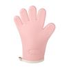 In-Stock Silicone Heat-Insulating Gloves with Padded Five-Finger Design and Widened Edge for Baking and Oven Use