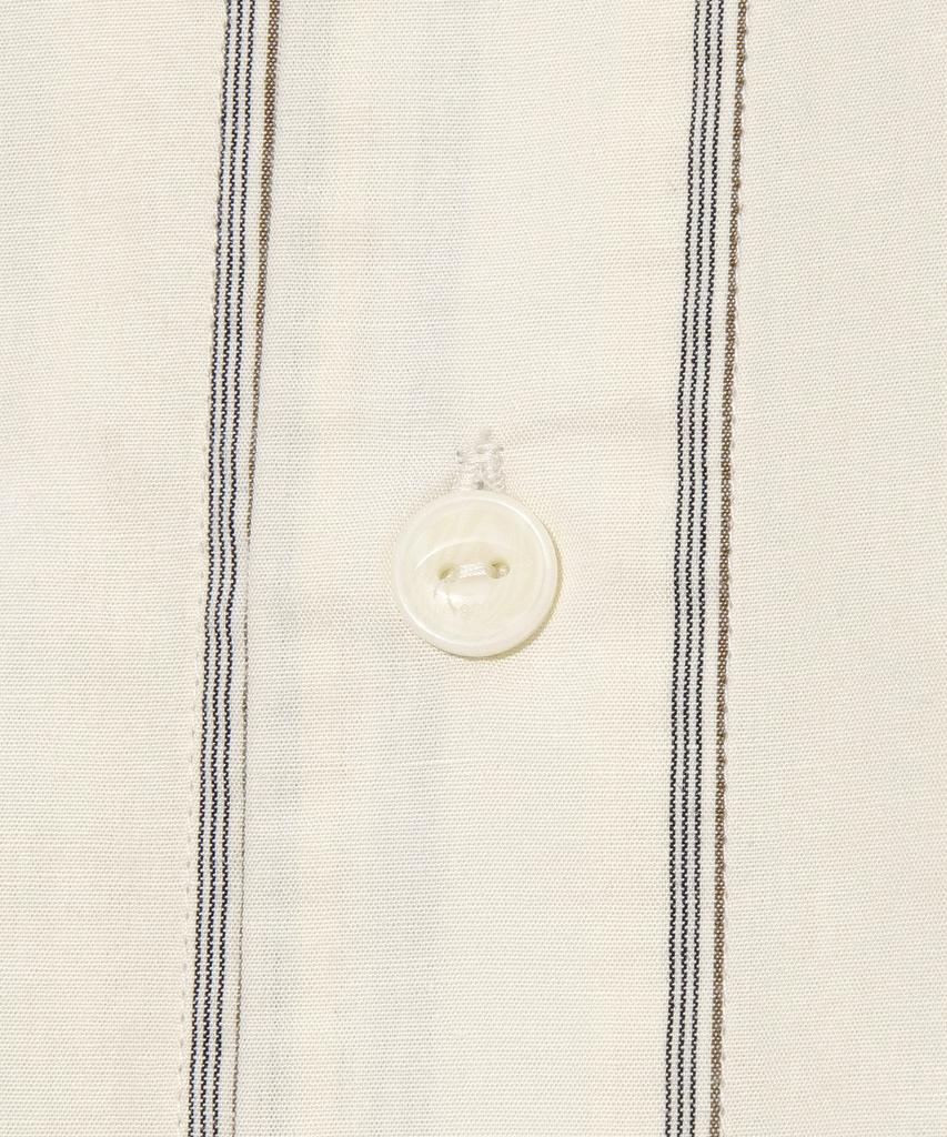 LEE Striped Linen Short Sleeve Shirt Ivory
