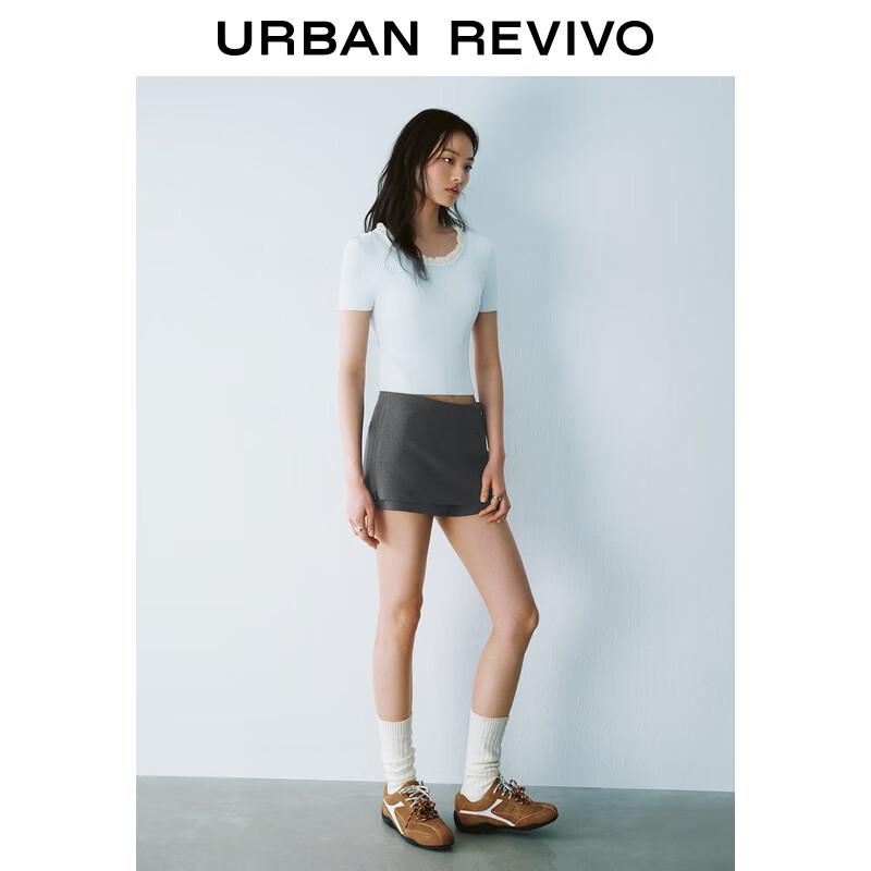 Женский повседневный трикотажный топ с короткими рукавами и оборками