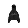 Unisex Streetwear Hoodie With Zipper Front Ninja-Style Mask Print Geometric Regular Fit Long Sleeve