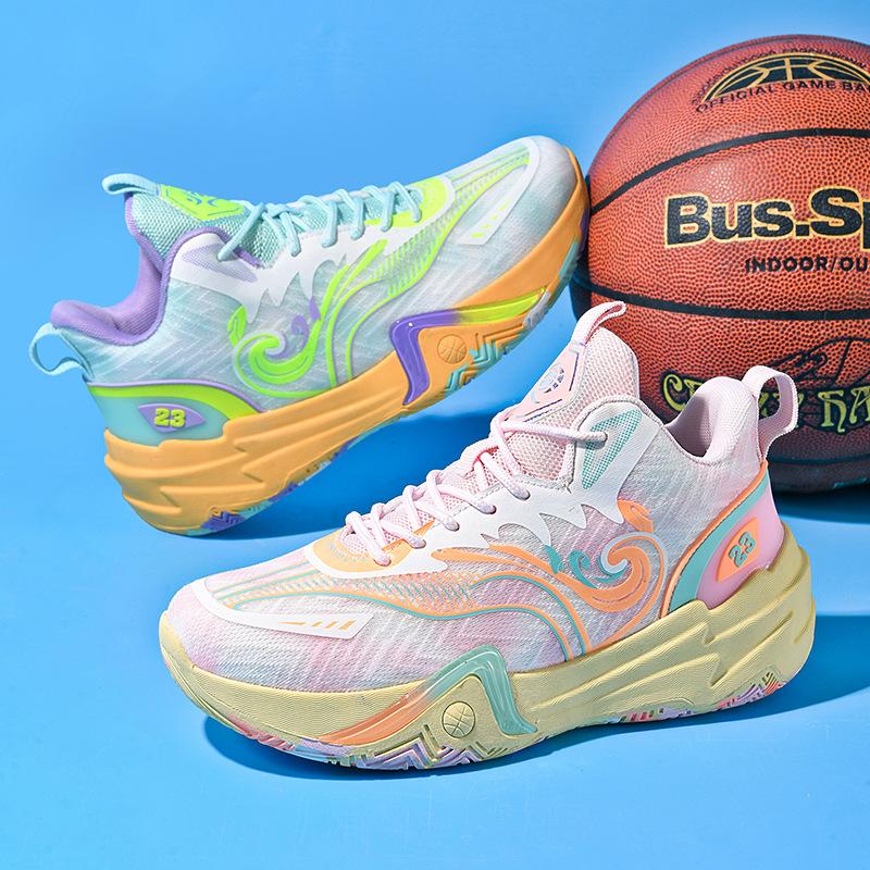 New Men'S And Women'S Styles Of Basketball Shoes, Actual Sports, Mandarin Ducks, Adolescent Students, Outdoor Sports, Non-Slip Sneakers