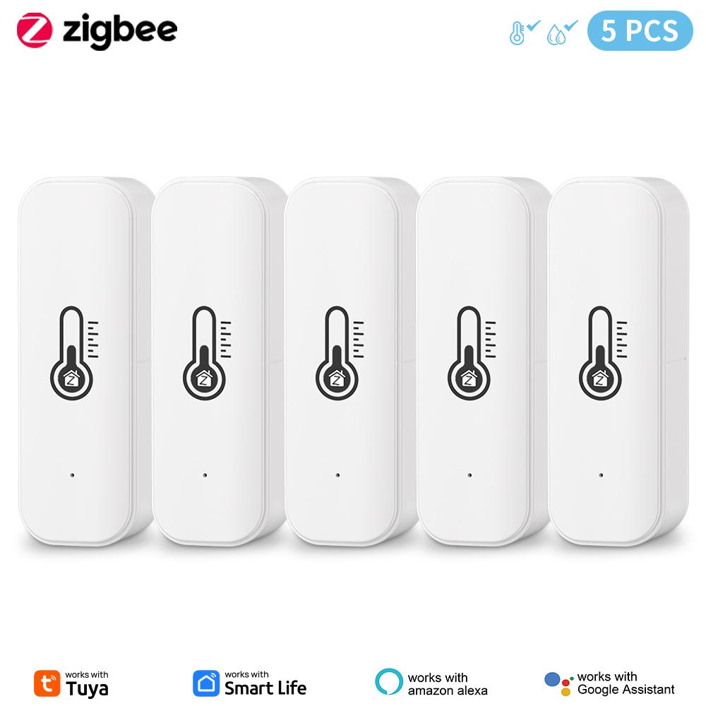 Tuya Zigbee Temperature Humidity Sensor Smart Life Remote Monitor For Smart Home Work with Alexa Google Assistant