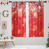 Christmas Winter Snow Curtains, Snowman Sheer Curtain,Rod Pocket Drape for Living Room,Kitchen,Window Crinkle Curtain Panel