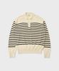 ANOTHER OFFICE Sailor Silk Open-Collar Knit (Ecru-Black)