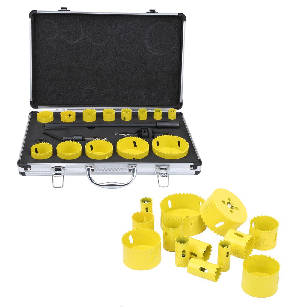 Комплект режущих лезвий для кольцевой пилы, открывалка для металла, деревообрабатывающий инструмент HSS с гаечным ключом, сверло для винтов