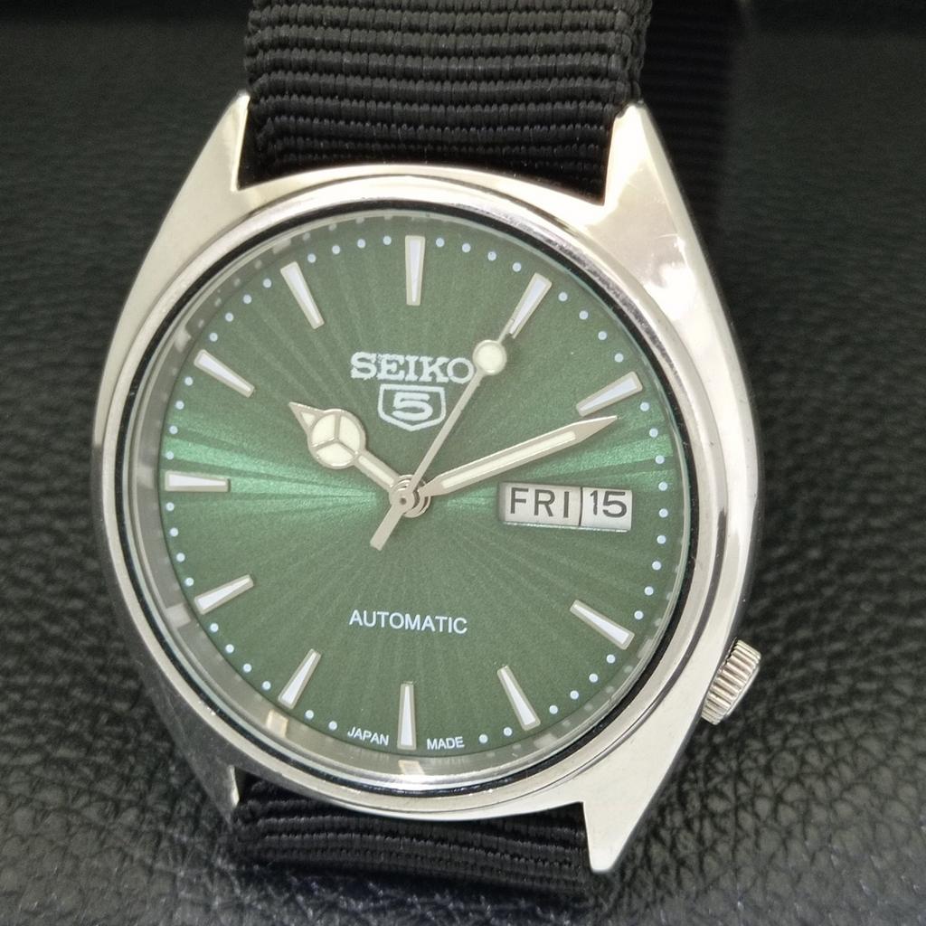 Seiko 5 АВТОМАТИЧЕСКИЕ ВИНТАЖНЫЕ 6309A ЯПОНИЯ МУЖСКИЕ ЧАСЫ С ЗЕЛЕНЫМ ЦИФЕРБЛАТОМ a701245-5 R206a-a701245
