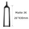 ULLICYC  3K Full Carbon Fiber T800 New Mountain Bicycle Front Fork Tube Thru Axle15*100mm 26/27.5/29 MTB Bike Accessories