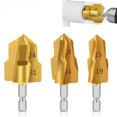 Ступенчатое сверло PPR Lifted с шестигранным хвостовиком, инструмент для соединения водопроводных труб 20/25/32 мм, полностью открытый процесс