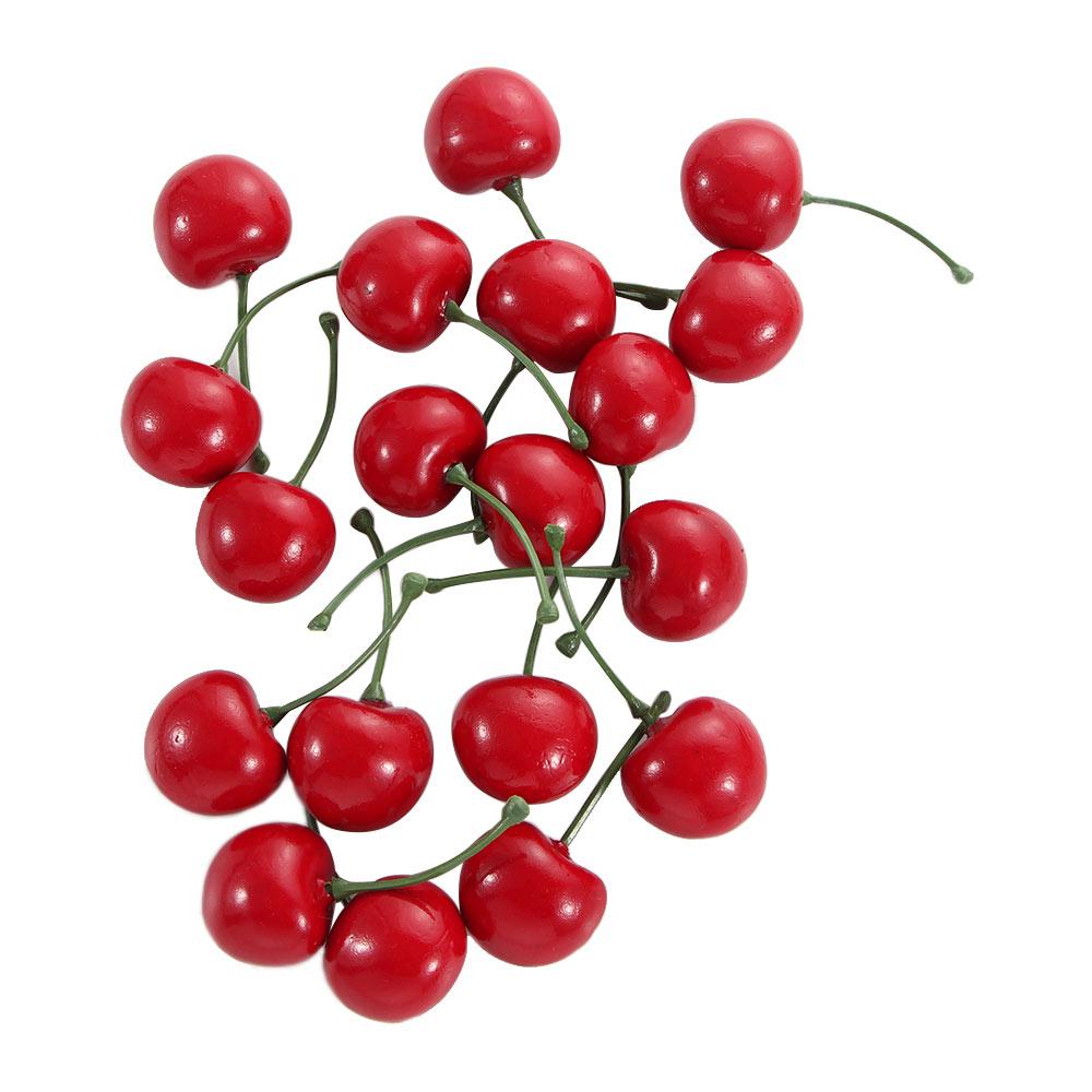 Мини-фруктовый орнамент, пищевые поделки, искусственная вишня, модель фрукта, красные вишни, искусственные вишни