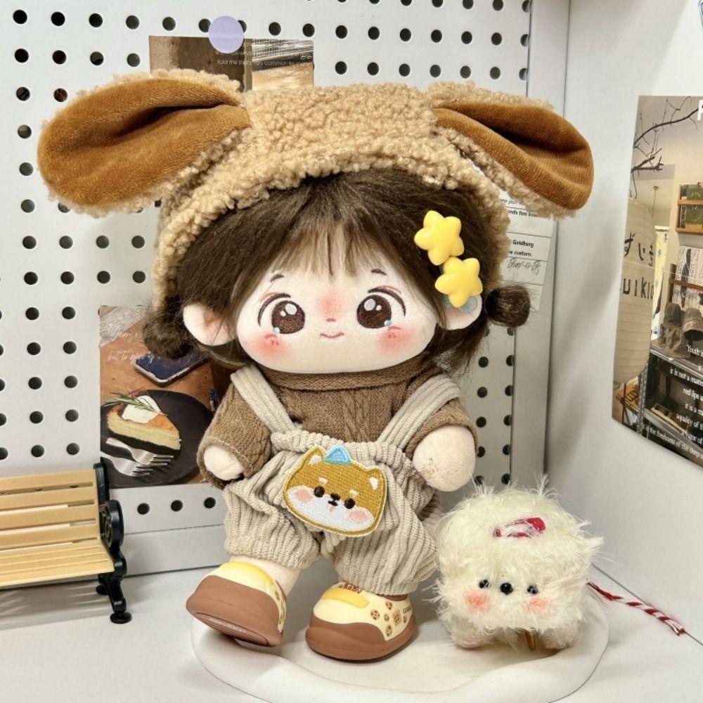 Cool Cute 20cm Dolls Clothing Set Cartoon Miniature Dress Suit Doll's Accessories  Cotton Doll