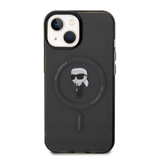 Karl Lagerfeld KLHMP15SHFCKNOK iPhone 15 / 14 / 13 6.1" black/black hardcase IML Ikonik MagSafe