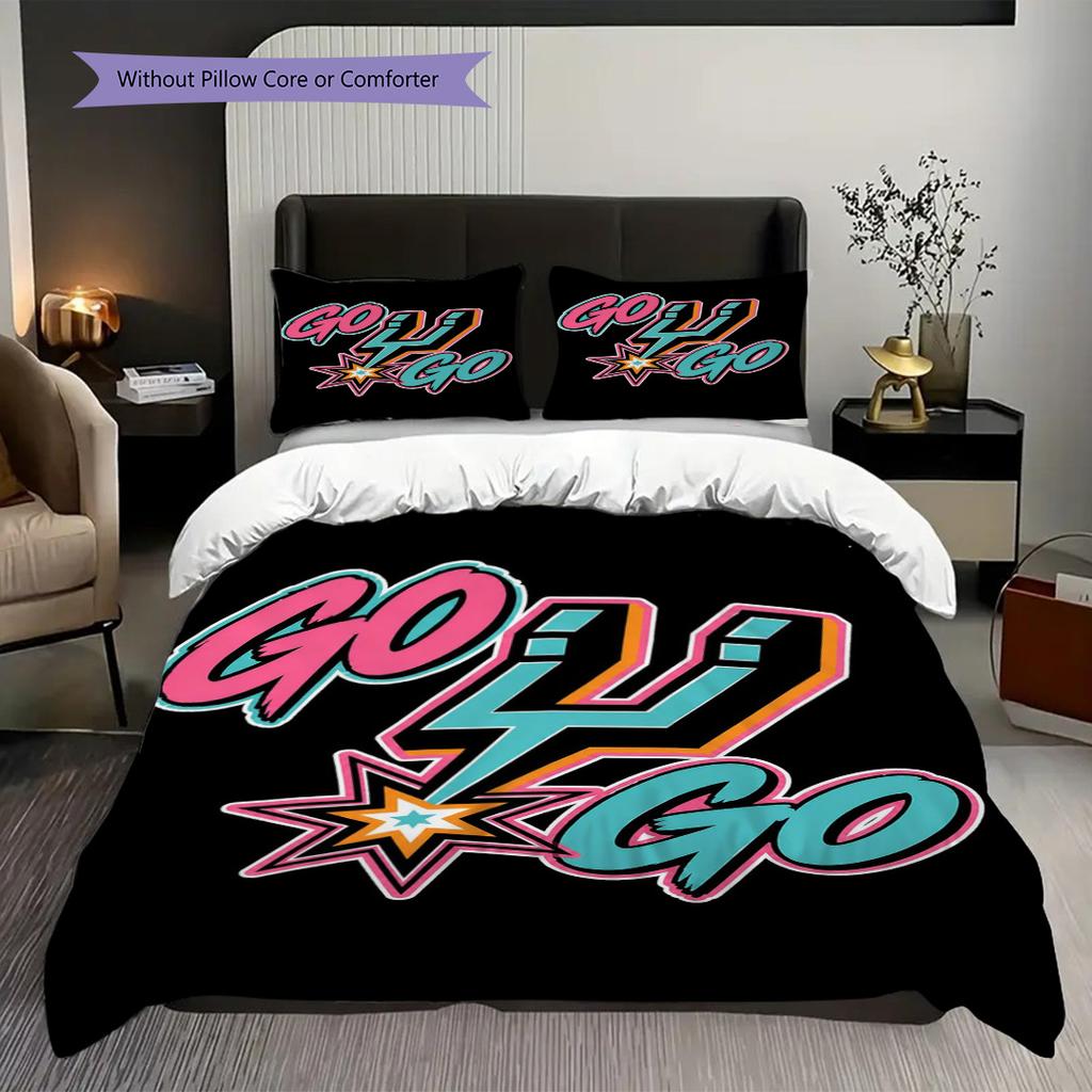 San Antonio Spurs Court Bedding(1 * duvet cover + 2 * pillowcase, without core)Christmas birthday gift Soft and comfortable