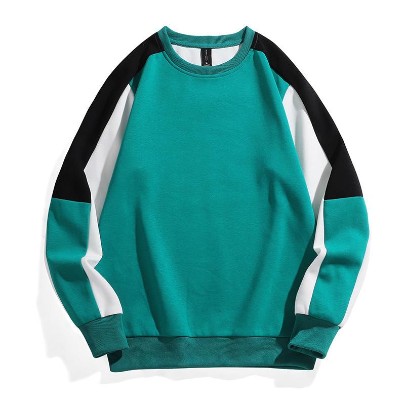 Мужской свитер, осенний мужской американский свитер с круглым вырезом, соответствующий цвету, мужской спортивный свитер для отдыха