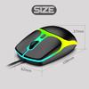 61-клавишный RGB проводной игровой комплект клавиатура и мышь, немеханическая мембранная, черно-белый, с семицветной мини-подсветкой