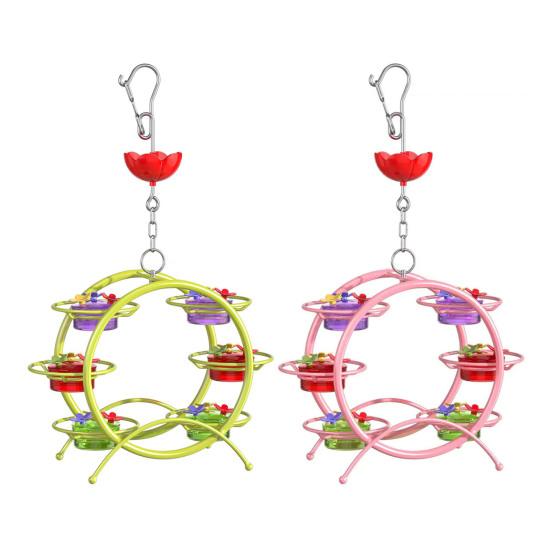 Кормушка для колибри, подвесная кормушка для диких птиц с 6 банками и 18 защищенными от муравьев портами для кормления, для декора лужайки на открытом воздухе в саду