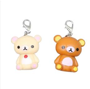 Кавайные брелоки Рилаккума Easy Bear Куклы Lazybear Для сумок Одежды Молнии Шнурки для телефонов Брелоки Аксессуары Подвески Подарки для пар