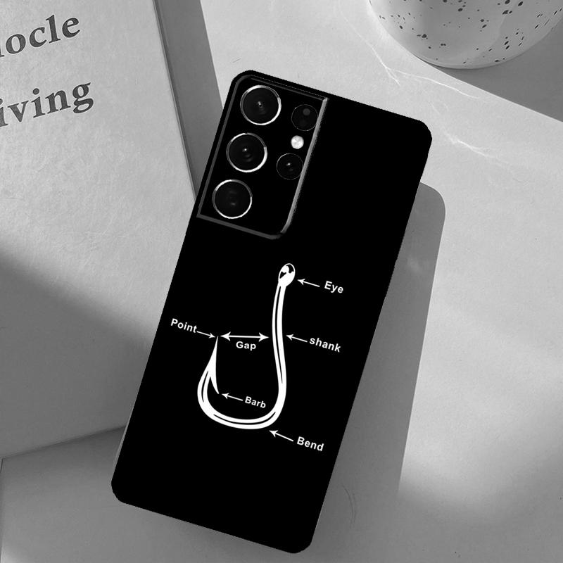 Carp Fish Fishing rod Hook Phone Case For Samsung Galaxy S23 S20 S21 S22 S24 S25 Ultra S9 S10 Plus S24 FE Cover Shell