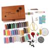 Portable Household Basket Needle Thread Storage Case Sewing  Storage Case Wooden Box Sewing Kit Box