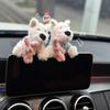 Милые плюшевые куклы-собаки, подвеска для автомобиля, зеркало заднего вида, сумочка, подвесные украшения, кукла-брелок, украшение для приборной панели салона автомобиля