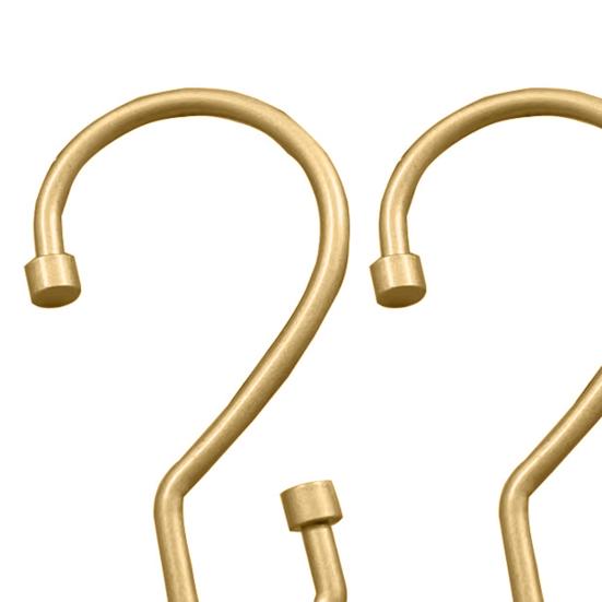 2Pcs Curtain Hook Easy Installation Adjustable Space-Saving S-Shaped Hanging Hooks for Home Bathroom