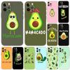 Милый чехол для телефона с авокадо для iphone 5 5S 2020se 6 6s 7 8 plus x 10 XR XS 11 12 13 mini pro MAX, черная задняя крышка из ТПУ