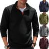 Men's Solid Color Stand Collar Button Sweatshirt Hoodie Men's Sports Large Size Casual Sweatshirt