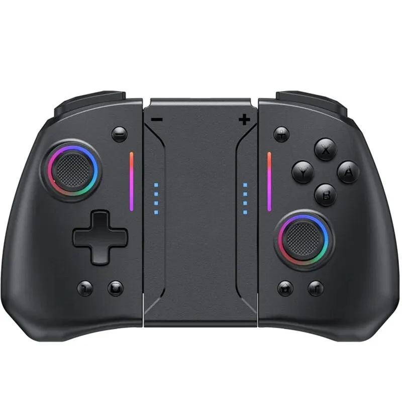 Беспроводной джойстик Meteor Light с 8 цветами RGB-подсветки для Switch/Lite/OLED, с программируемыми кнопками, функцией Turbo и вибрацией