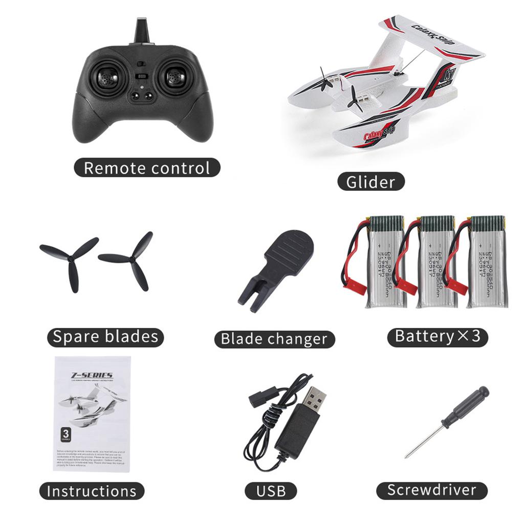 Remote Control Airplane for Kids and Adults Remote-controlled Glider Sea, Land, and Air Glider 3CH