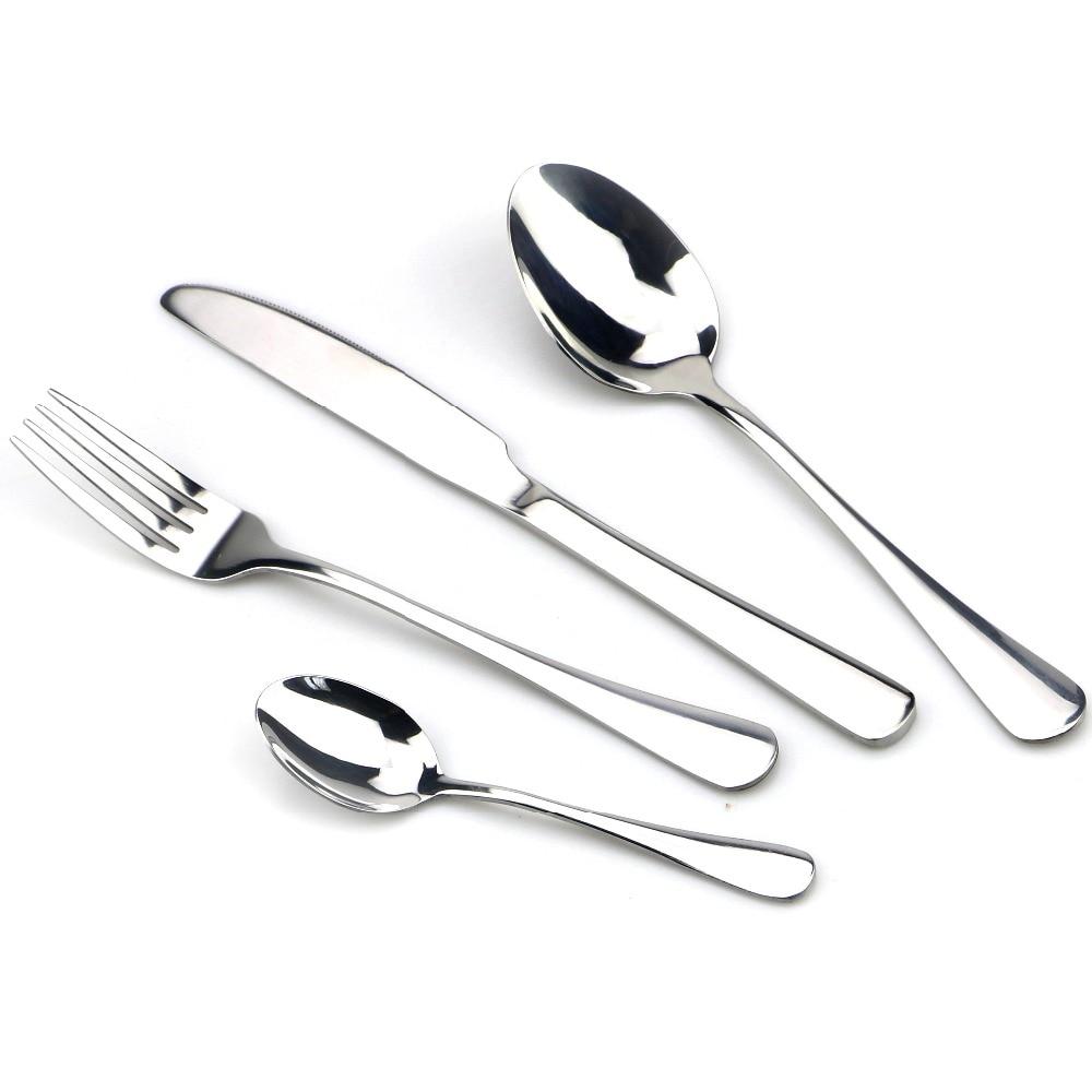 Акция 4 шт. набор столовых приборов из нержавеющей стали, разноцветные радужные золотые ножи, вилки, чайные ложки, можно мыть в посудомоечной машине, набор столовых приборов