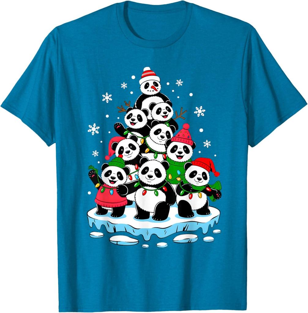 Panda Christmas Tree Panda Lover Squad Unisex T-Shirt